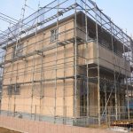 建築中の軽量鉄骨住宅