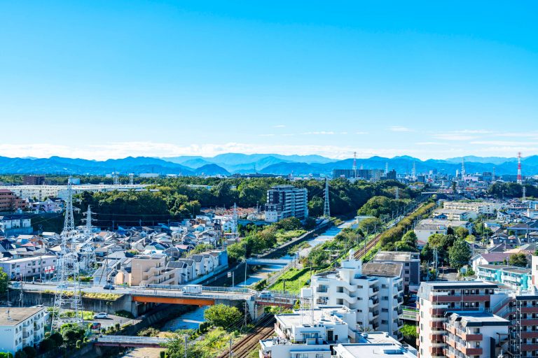 上空から眺める町田市街